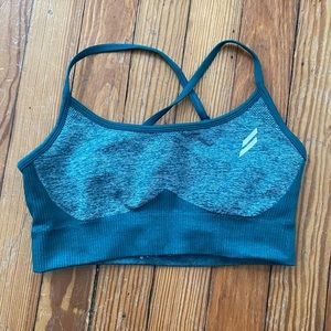 Doyoueven Forest Green Impact Seamless Sports Bra
